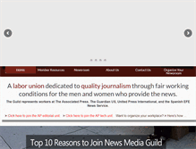 Tablet Screenshot of newsmediaguild.org